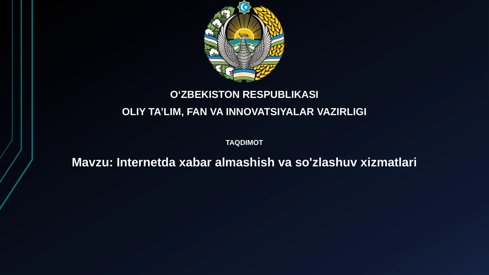 Internetdaxabaralmashishvaso'zlashuvxizmatlari