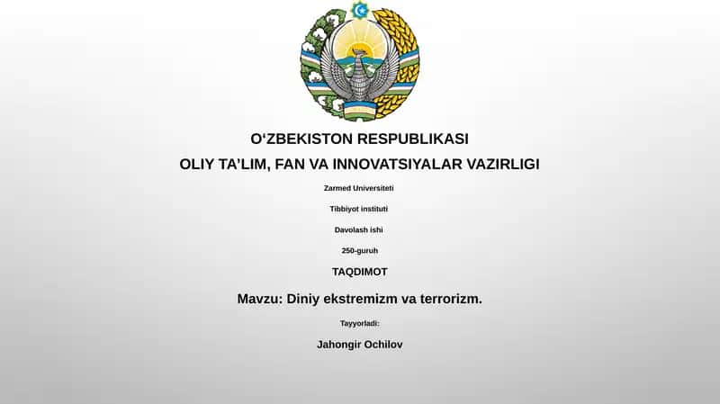 Diniy ekstremizm va terrorizm