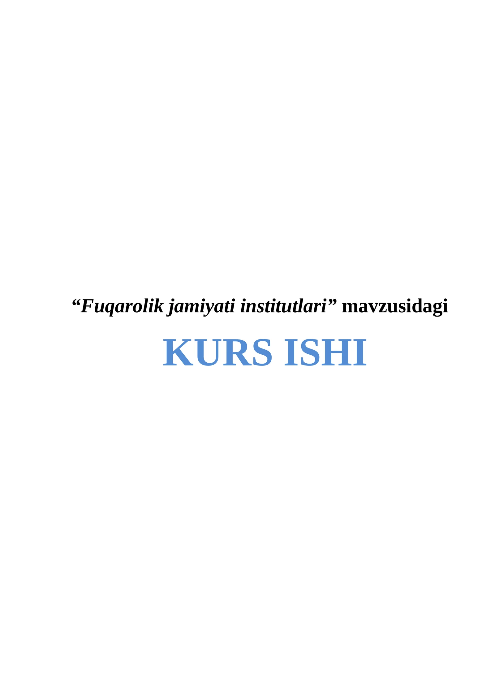 Fuqarolik jamiyati institutlari