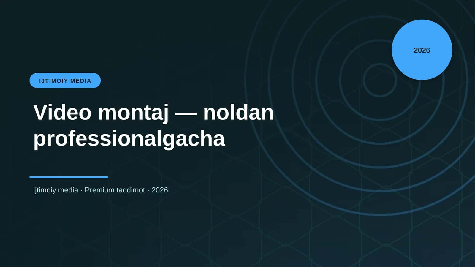 Video montaj — noldan professionalgacha