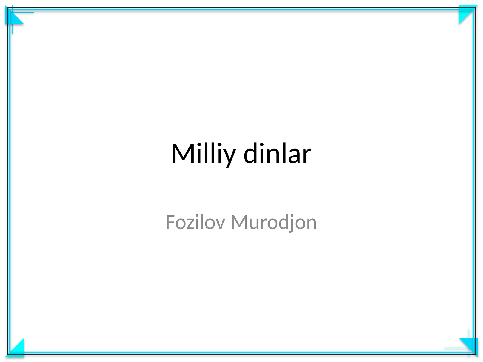 Milliy dinlar