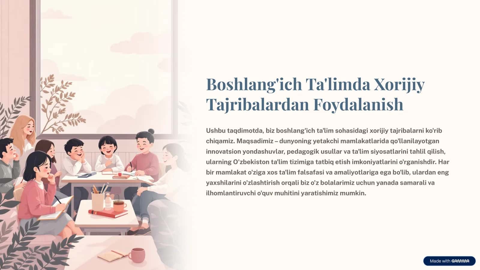 Boshlang'ich Ta'limda Xorijiy Tajribalardan Foydalanish