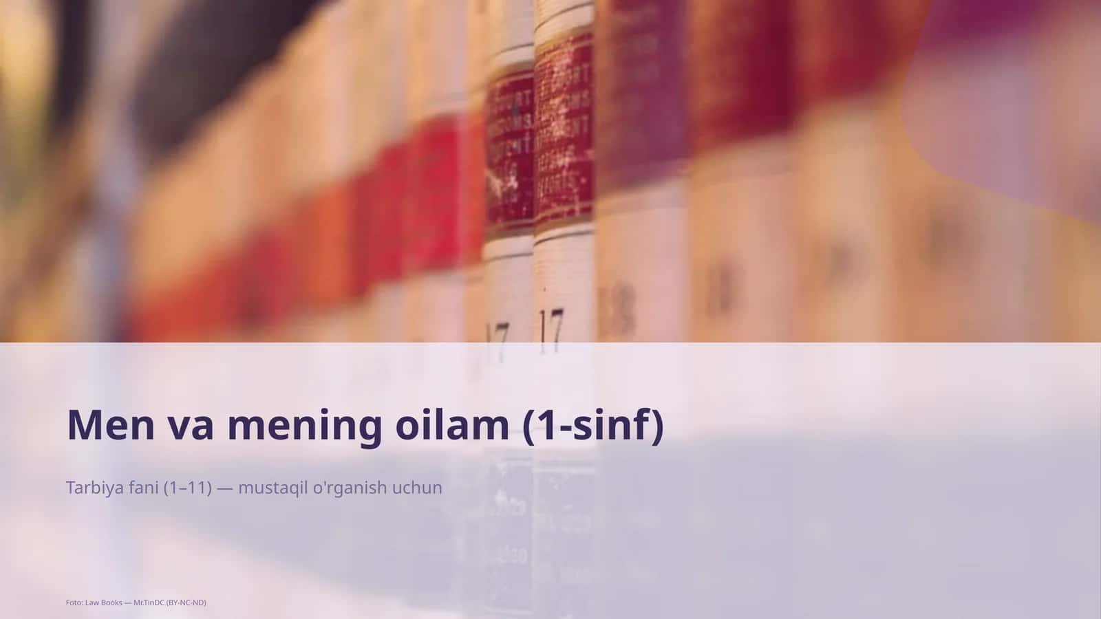 Men va mening oilam (1-sinf)