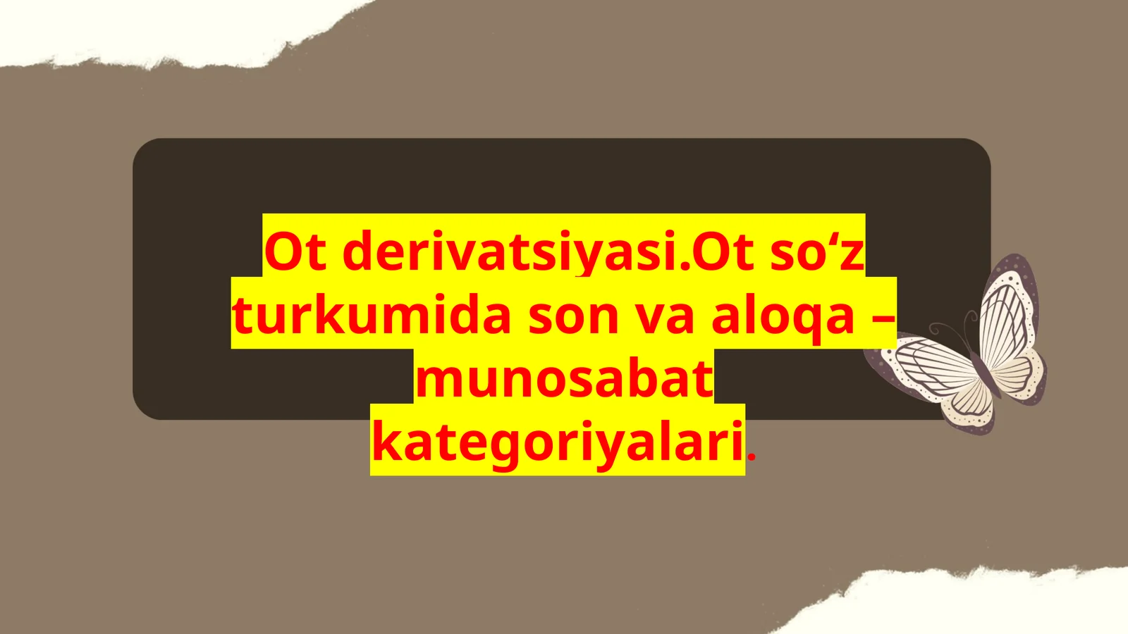 Ot Derivatsiyasi