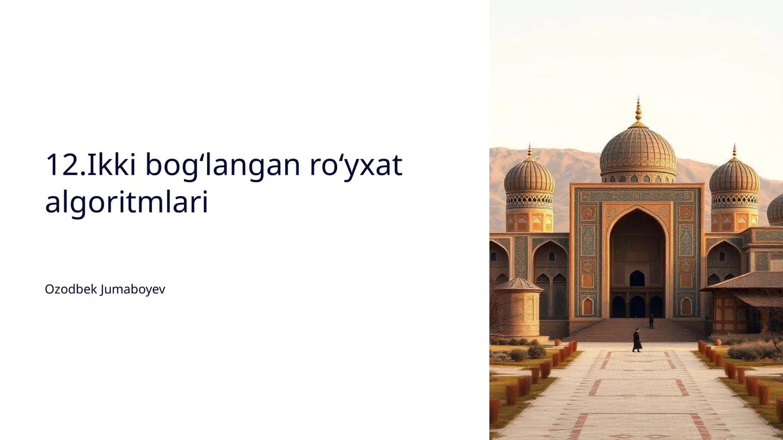 Ikki bog‘langan ro‘yxat algoritmlari