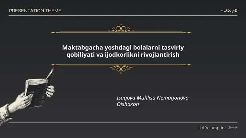 Maktabgacha yoshdagi bolalarni tasviriy qobiliyati va ijodkorlikni rivojlantirish