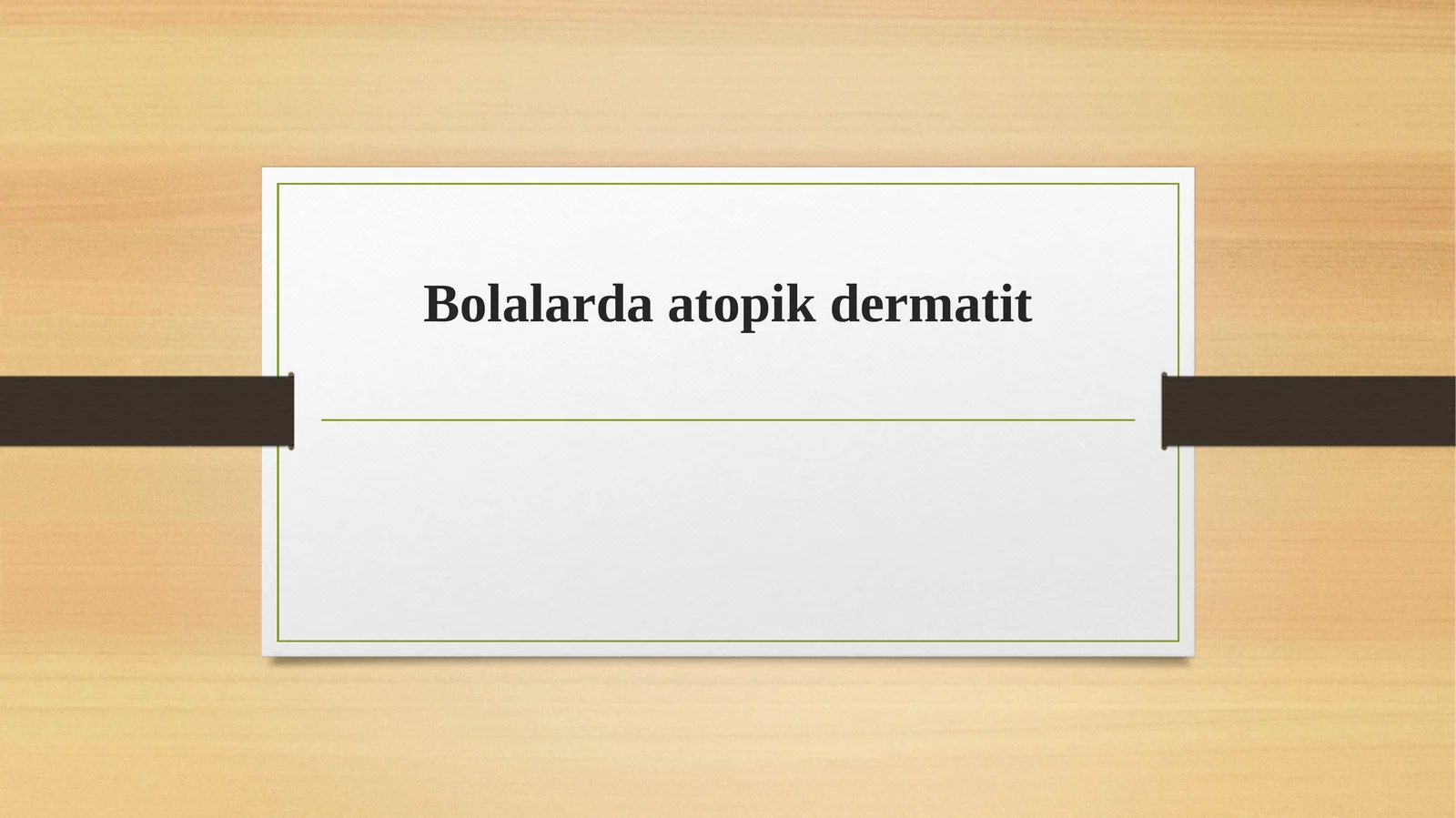Bolalarda atopik dermatit