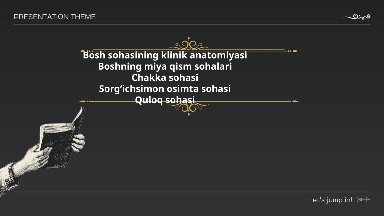 Bosh sohasining klinik anatomiyasi