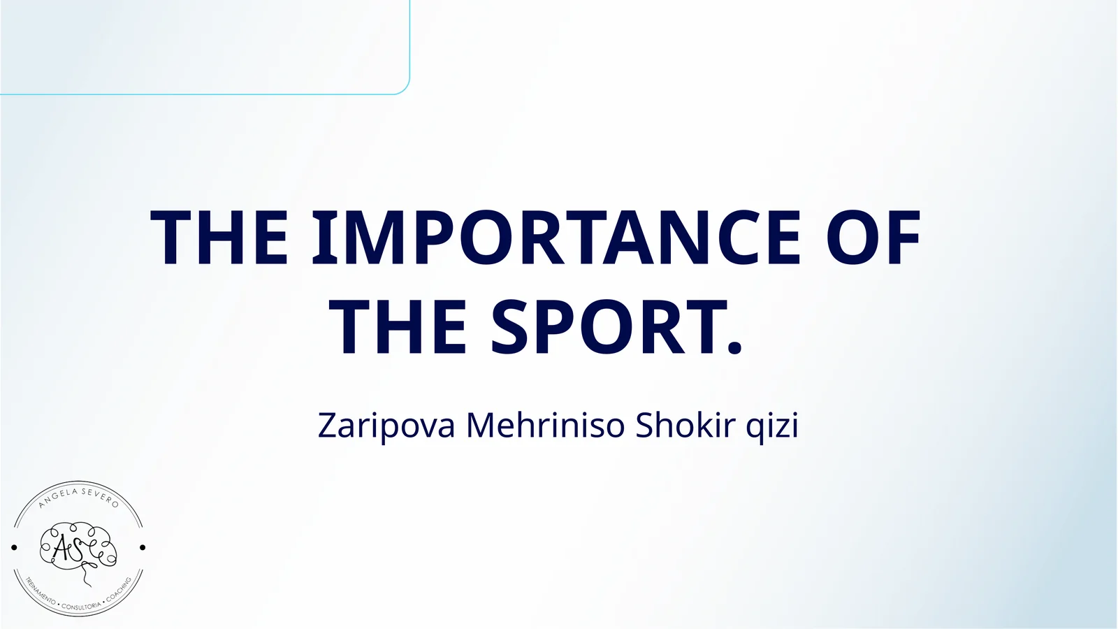 THE IMPORTANCE OF THE SPORT