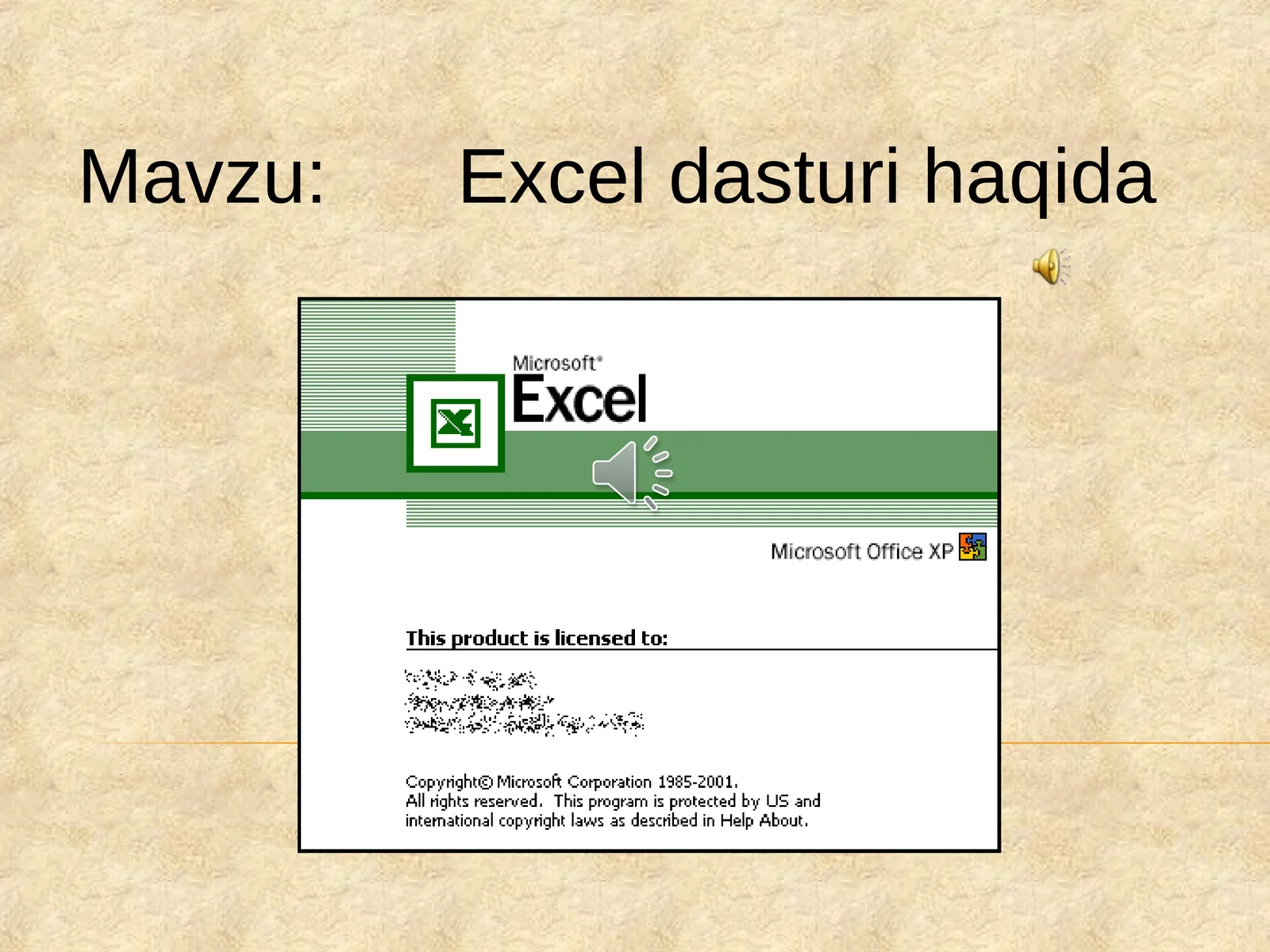 Excel dasturi haqida