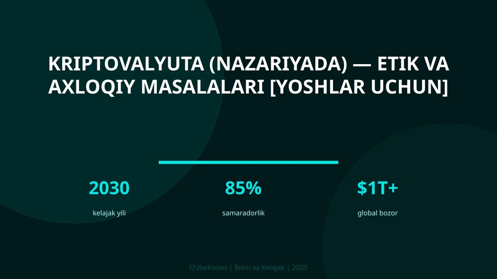 Kriptovalyuta (nazariyada) — etik va axloqiy masalalari [yoshlar uchun]