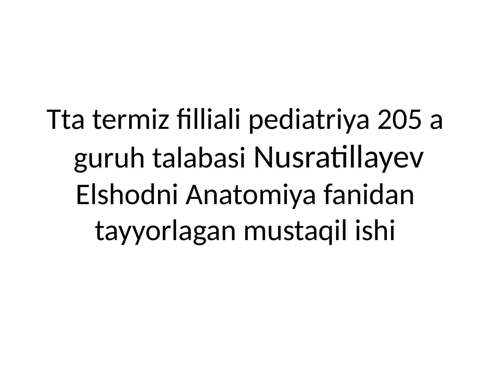 Nerv sistemasi va vegetativ nerv tizimi