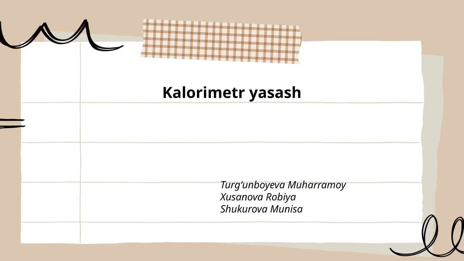 Kalorimetr yasash
