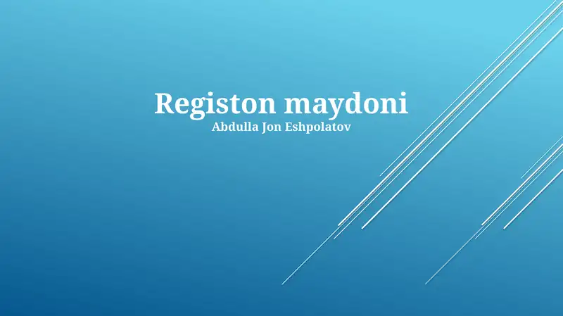 Registon maydoni