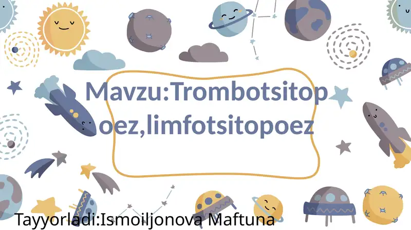 Trombotsitopoez, limfotsitopoez