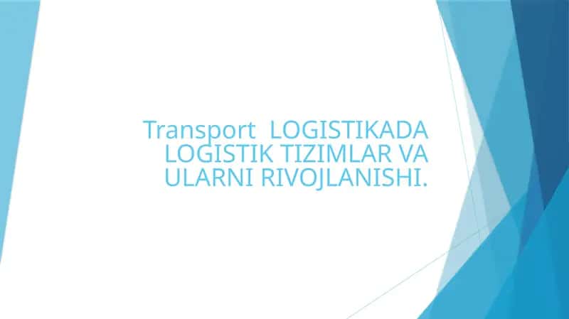 Transport LOGISTIKA