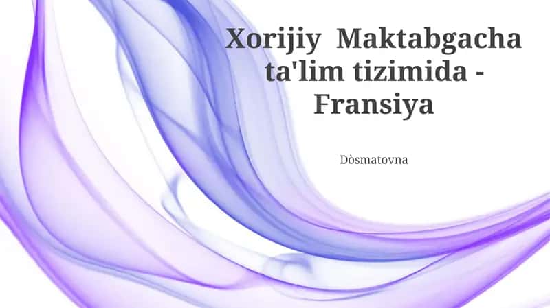 Fransiya erta bolalik ta'limi