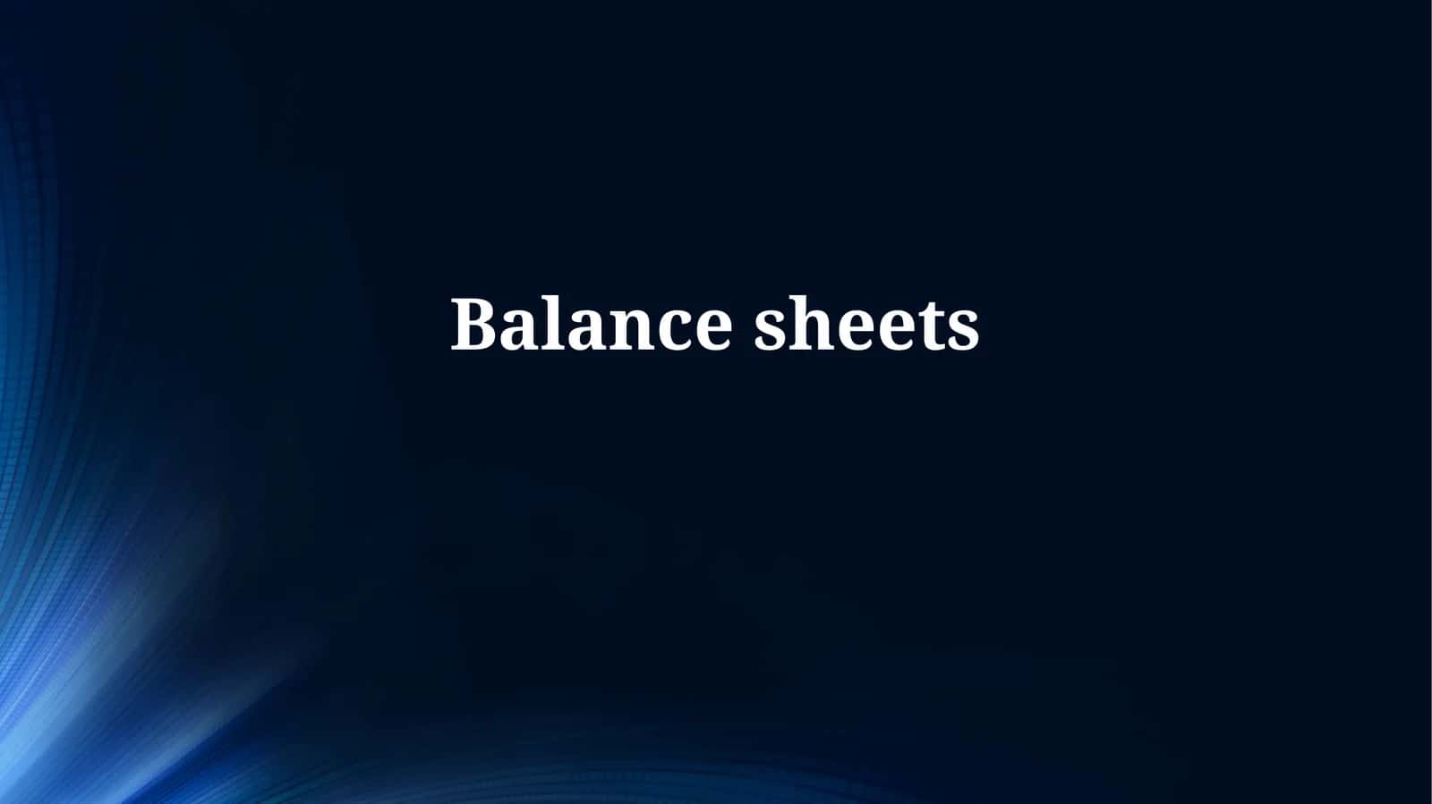 Balancesheets