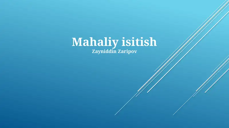 Mahaliy isitish