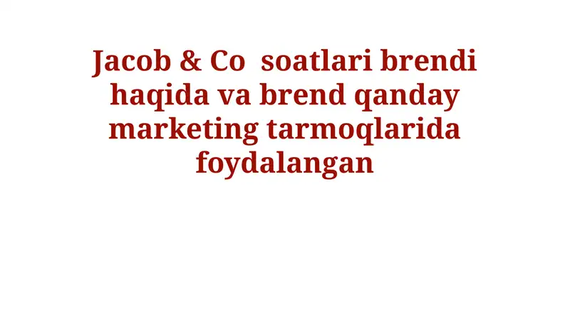Jacob & Co