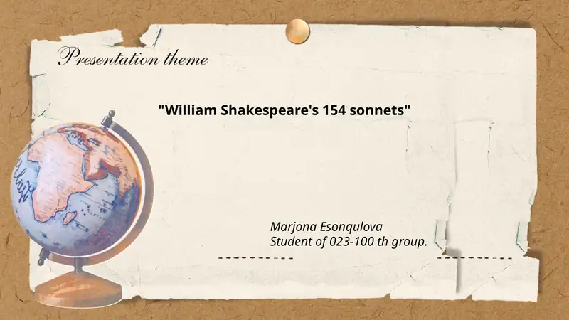 William Shakespeare's 154 sonnets