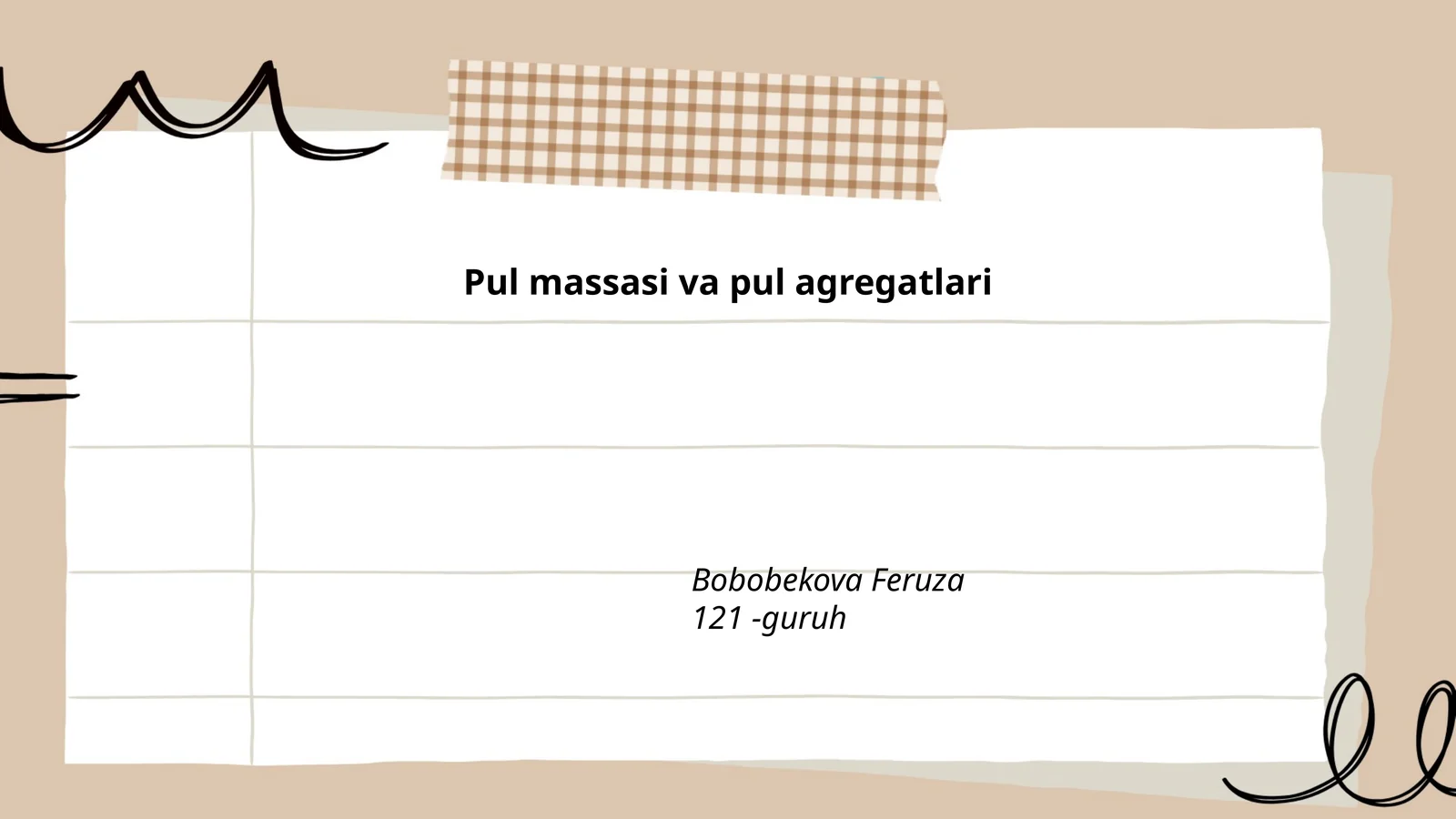 Pul massasi va pul agregatlari