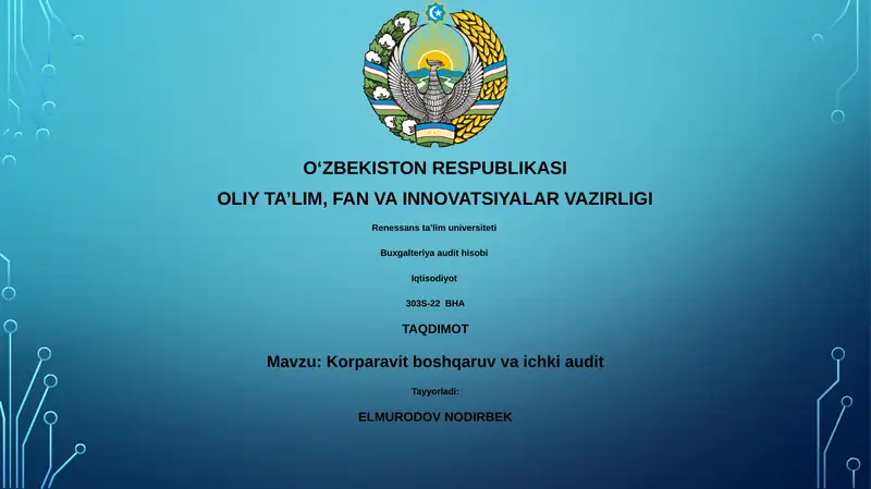 Korparavit boshqaruv va ichki audit