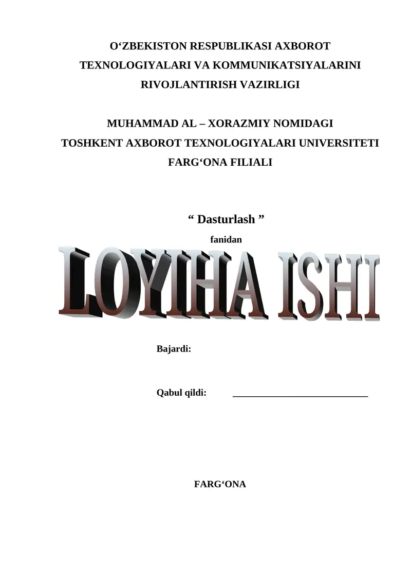 ICHMA-ICH JOYLASHGAN REKURSIV JARAYONLARI