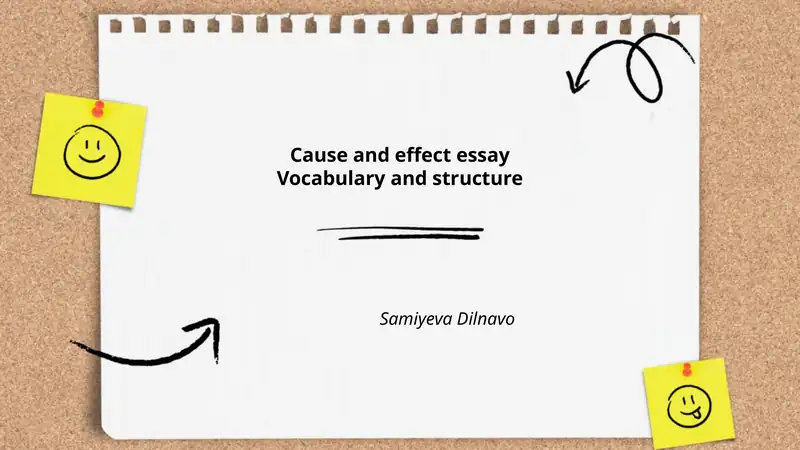 Cause and effect essay Vocabulary and structure
