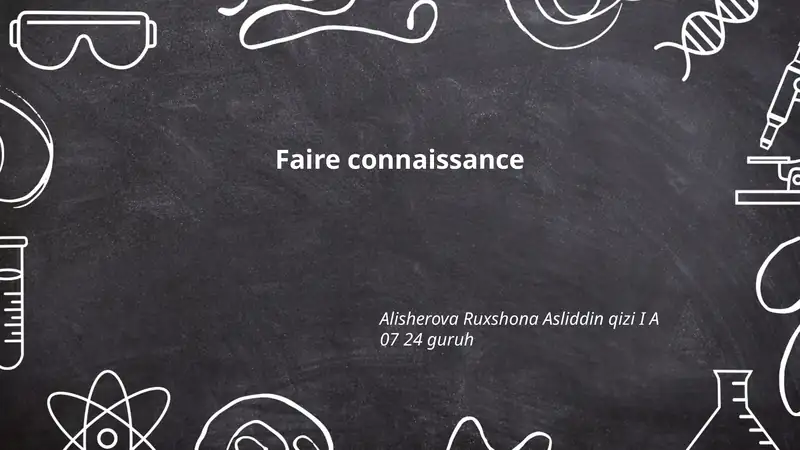 Faire connaissance
