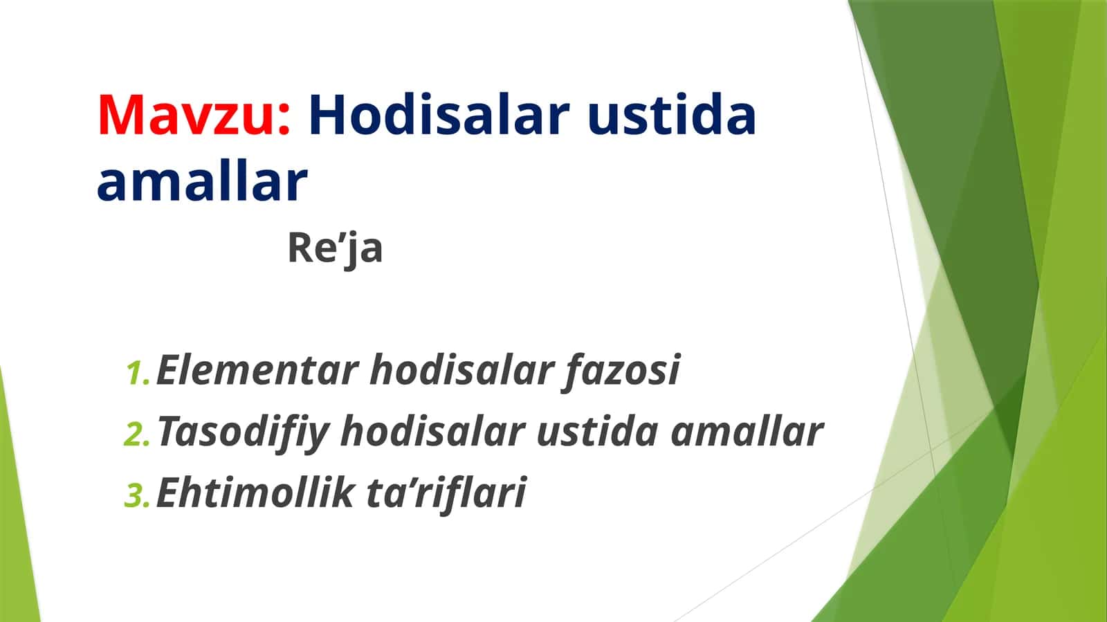 Elementarhodisalar fazosi