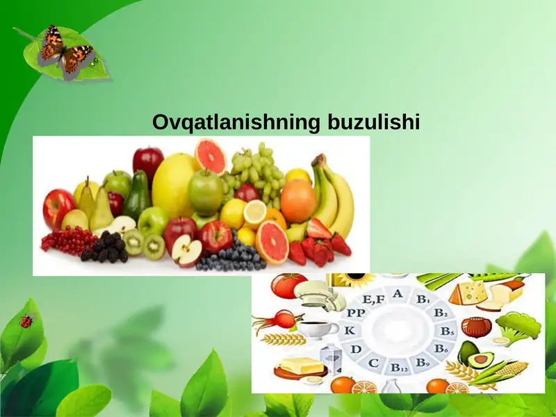 Ovqatlanishning buzuilishi