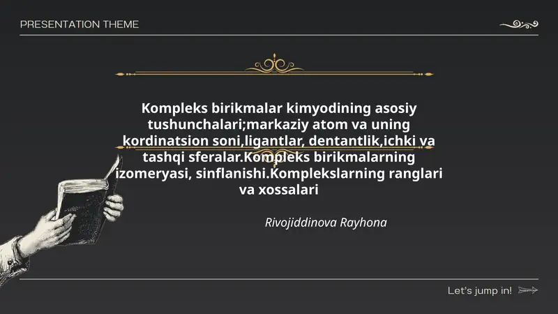 Kompleks birikmalar kimyodining asosiy tushunchalari