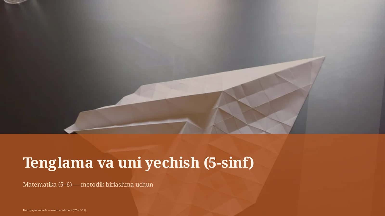 Tenglama va uni yechish (5-sinf)