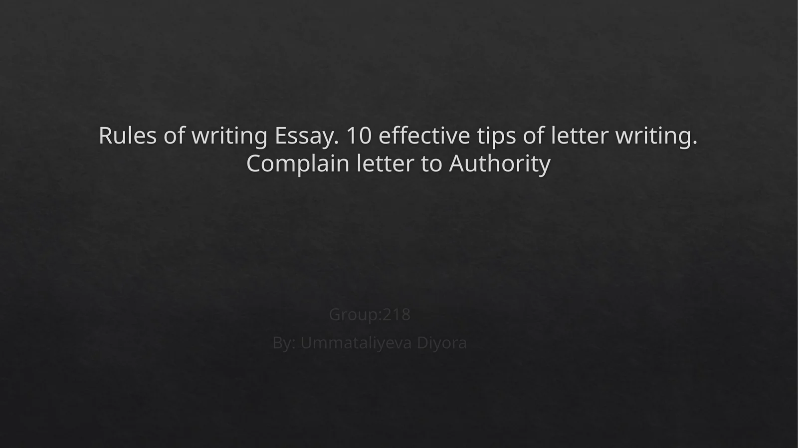 Rules of writing Essay. 10 effective tips of letter writing. Complain letter to Authority