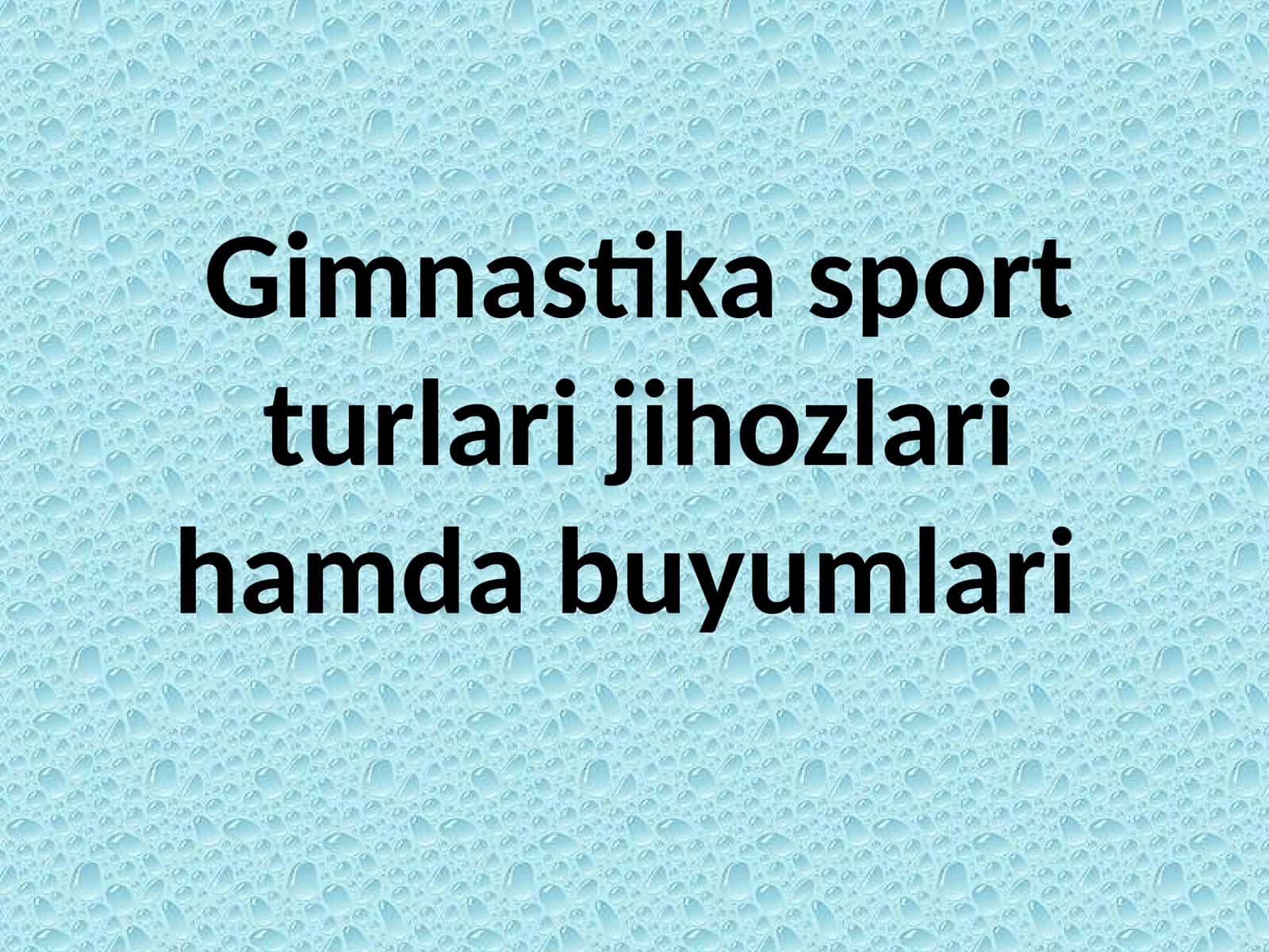 Sport gimnastika jixozlari