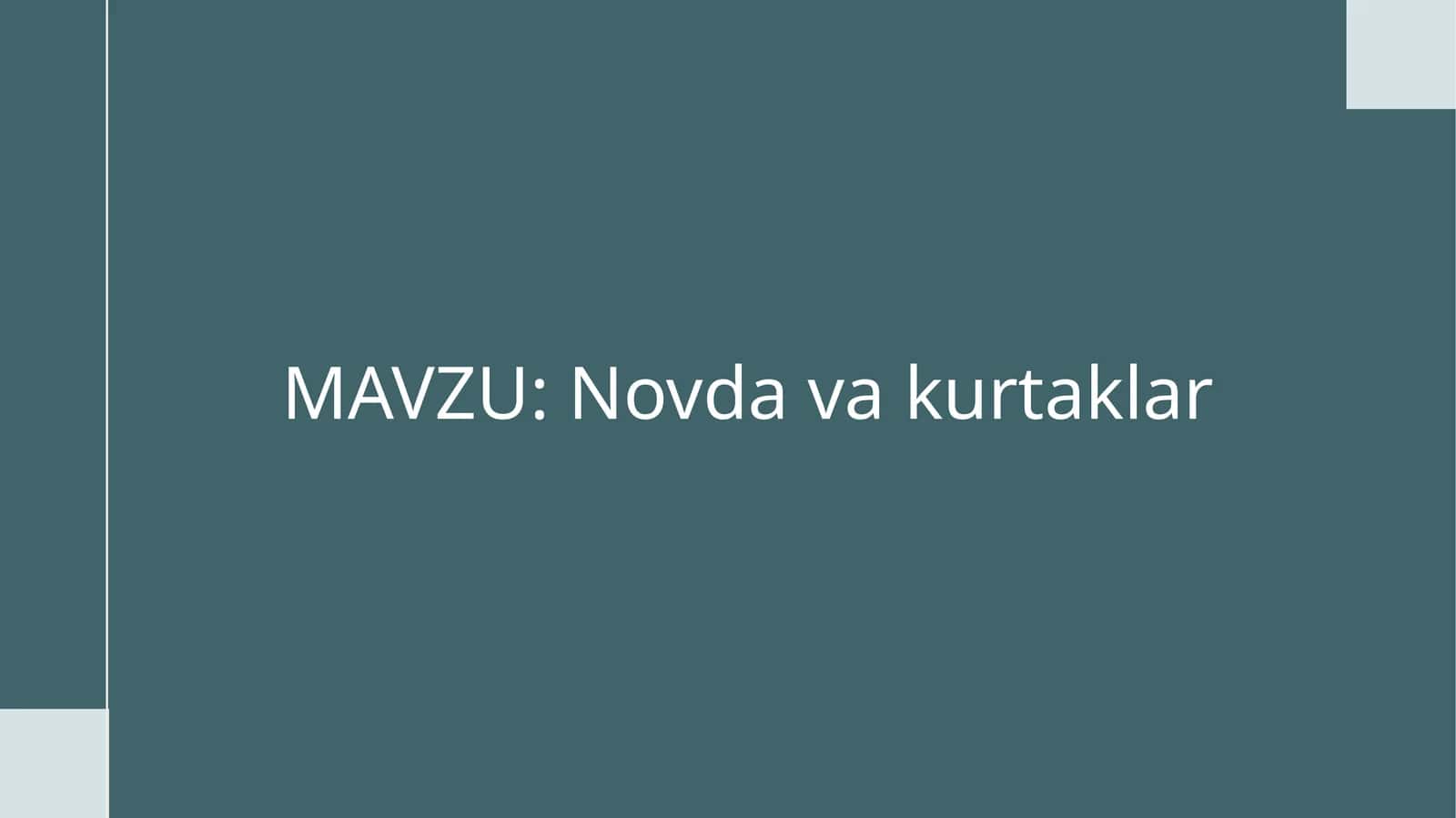 Novda va kurtaklar