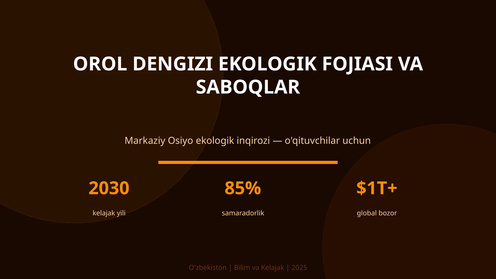 Orol dengizi ekologik fojiasi va saboqlar