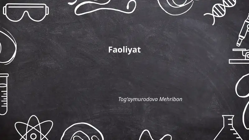 Faoliyat Tushunchasi va Turlari