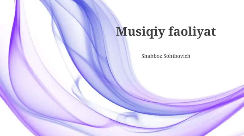Musiqiy faoliyat