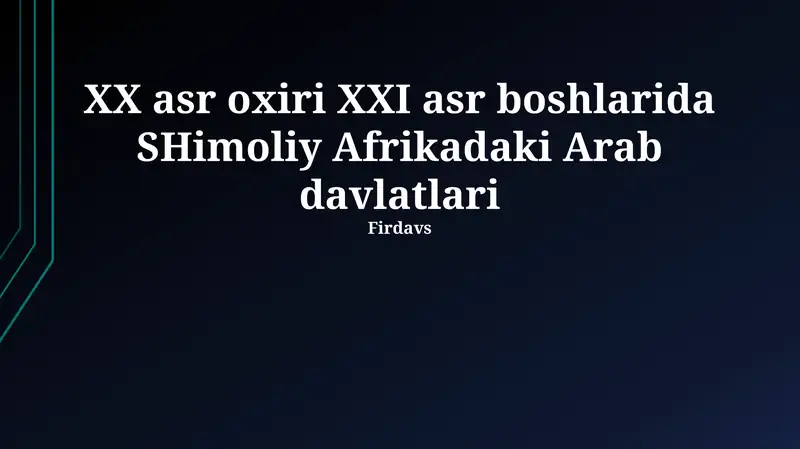 Shimoliy Afrikadagi Arab davlatlari