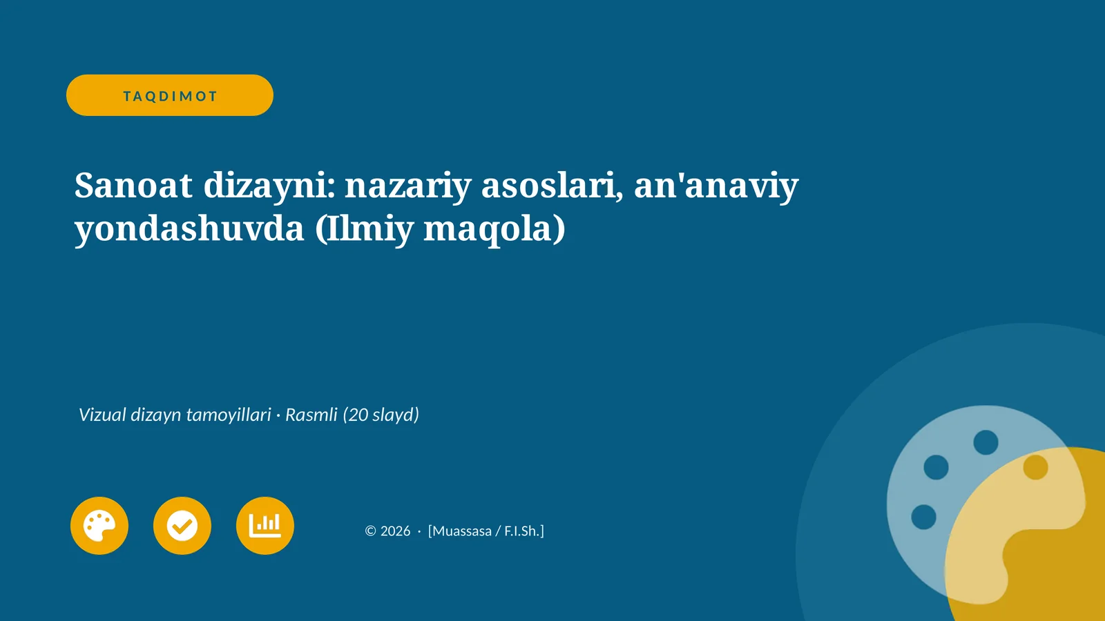 Sanoat dizayni: nazariy asoslari, an'anaviy yondashuvda (Ilmiy maqola)