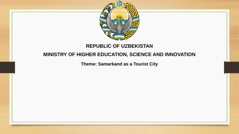 Samarkand: Crossroads of History and Culture
