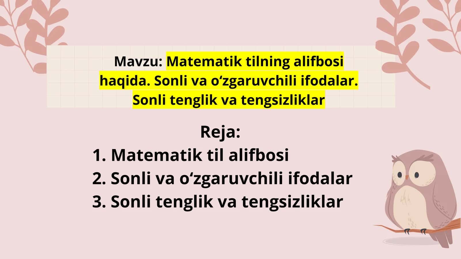 Matematik til alifbosi