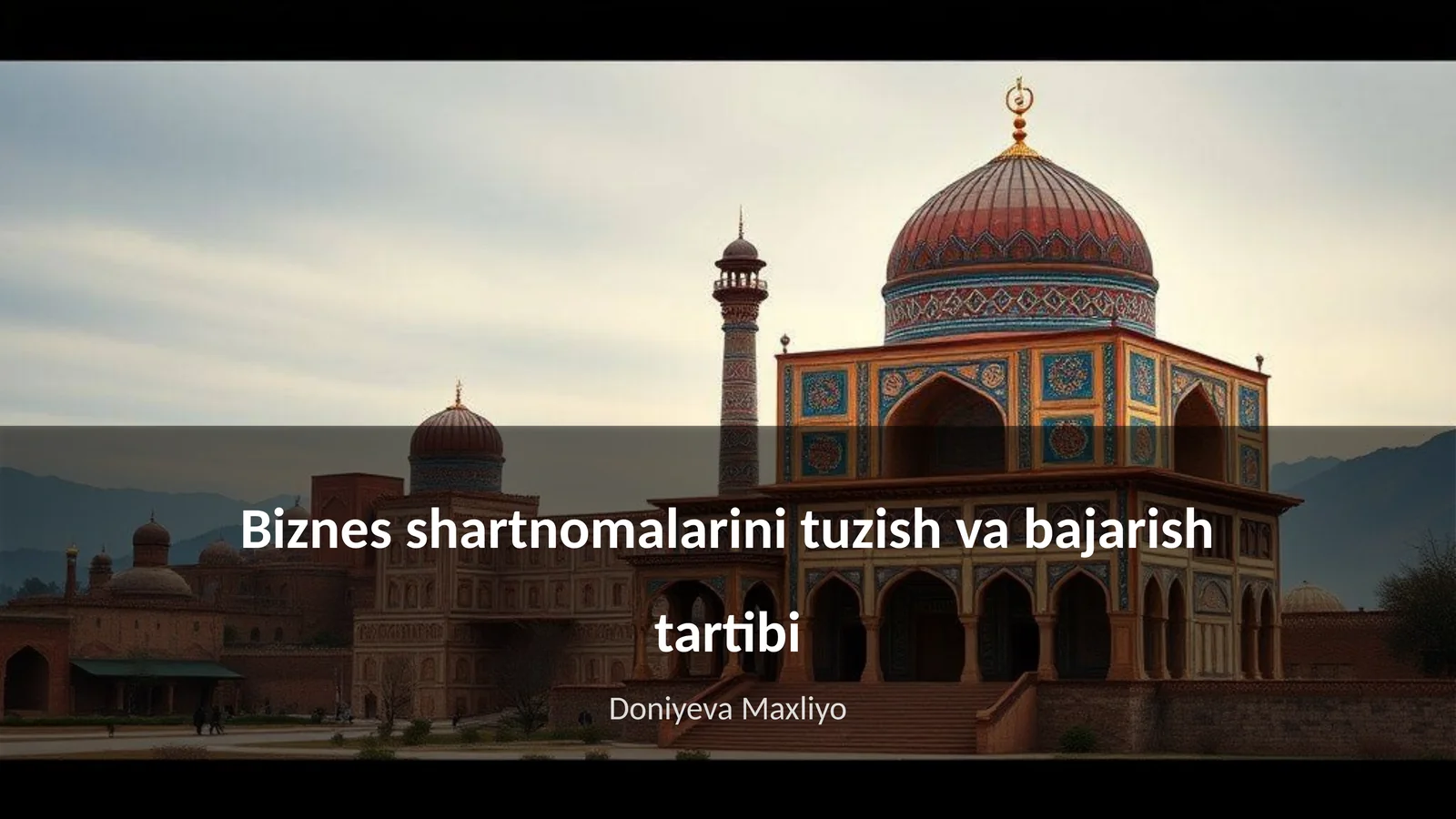 Biznes shartnomalarini tuzish va bajarish tartibi
