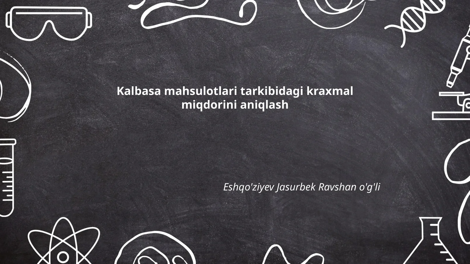 Kraxmal miqdorini aniqlash