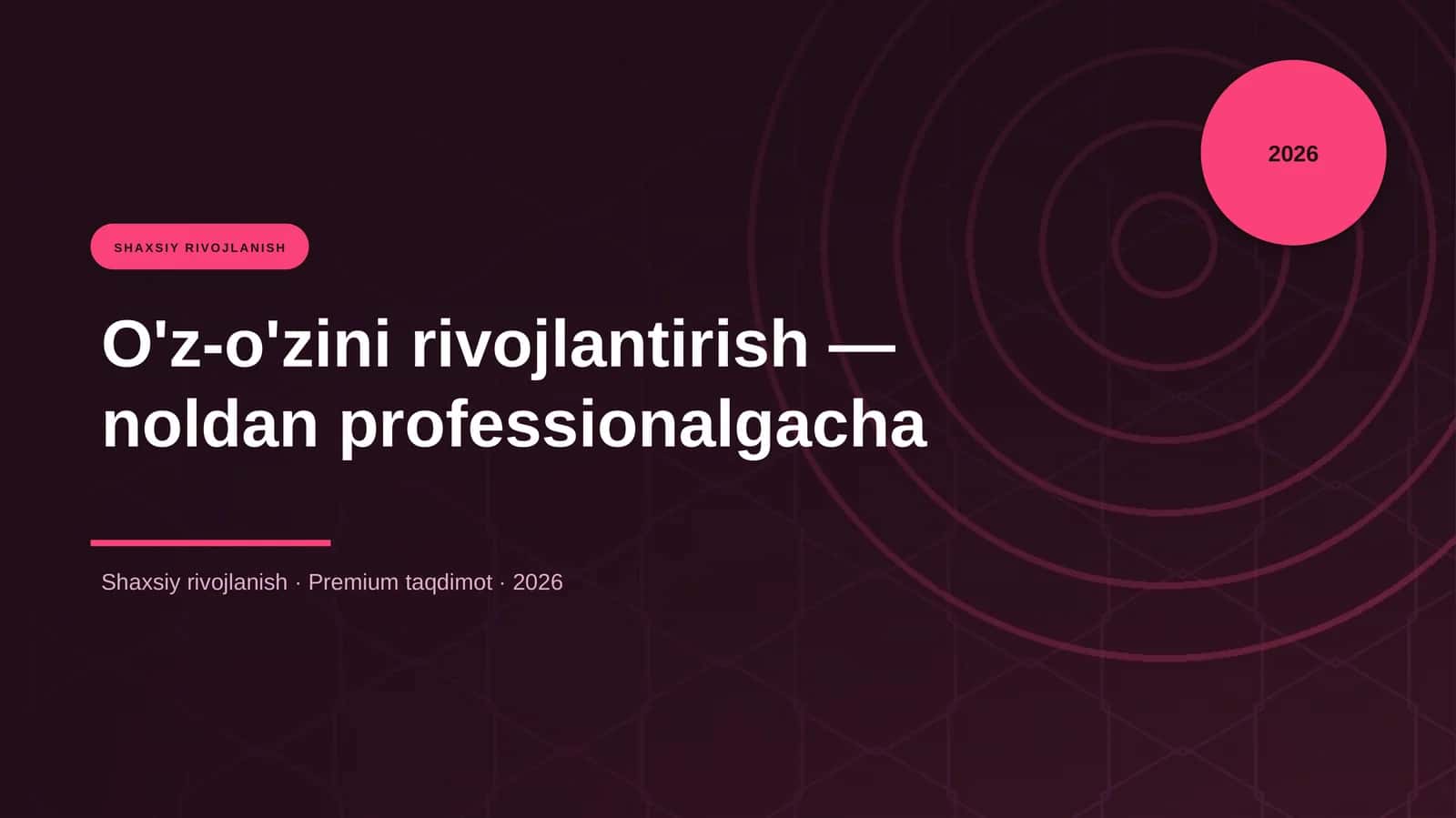 O'z-o'zini rivojlantirish
