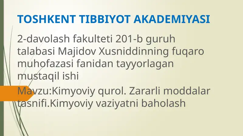Kimyoviy qurol