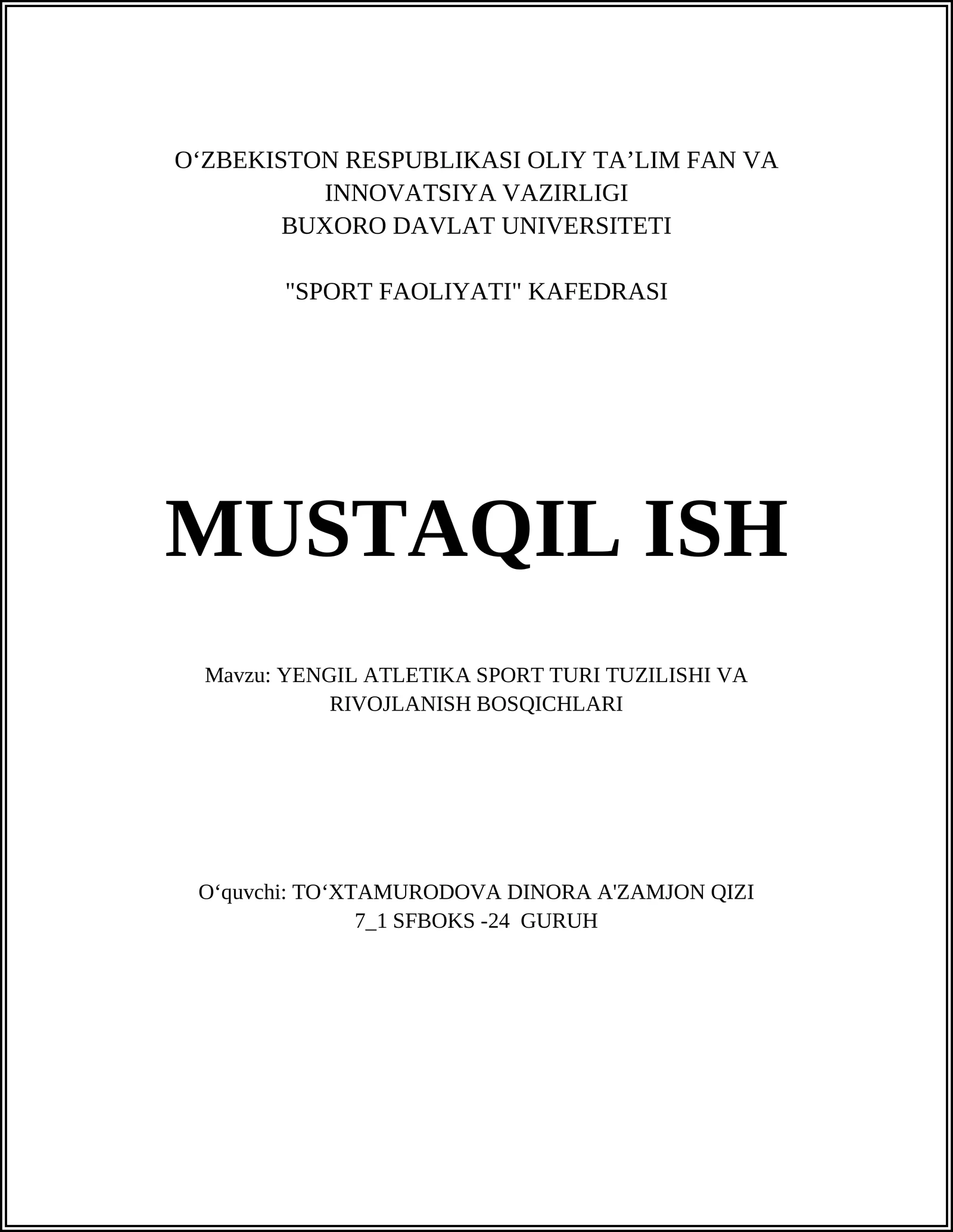 Yengil Atletika