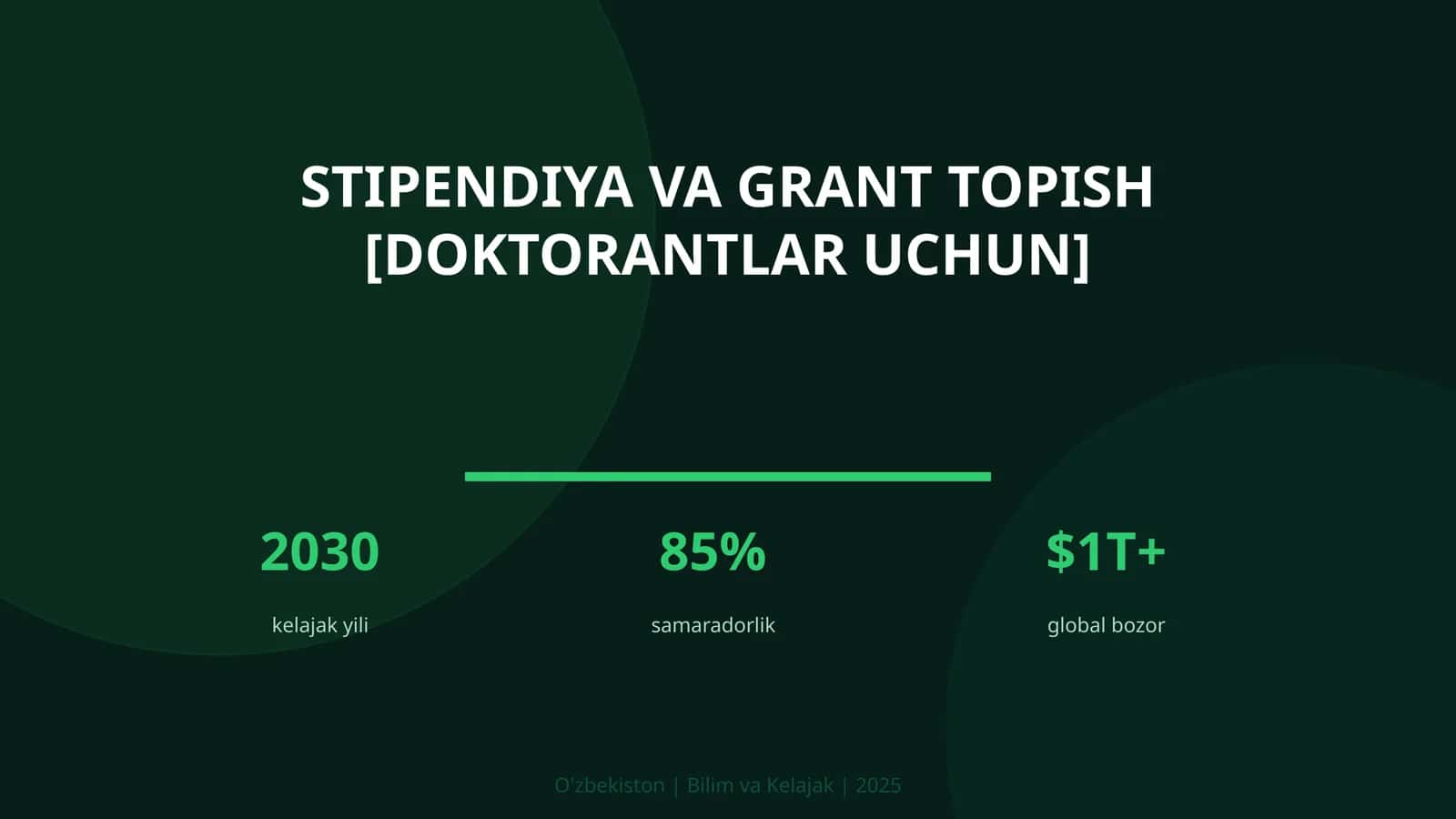 Stipendiya va grant topish [doktorantlar uchun]